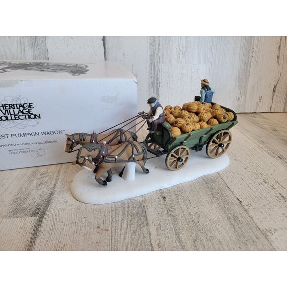 Dept 56 56591 Harvest Pumpkin Wagon Heritage village xmas accessory - Picture 2 of 10